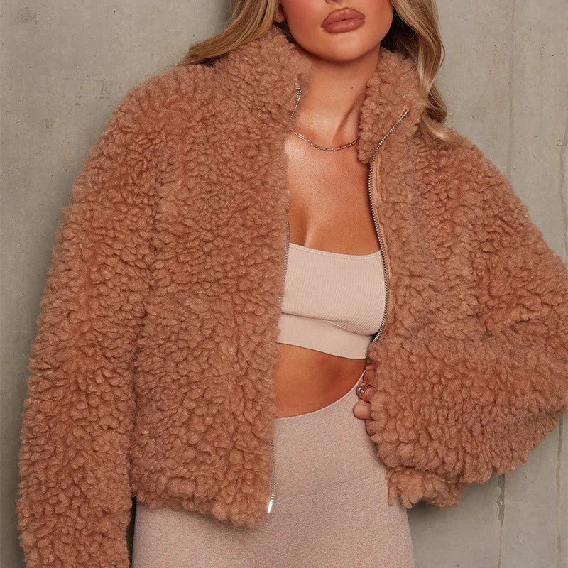 Womens Long Sleeve Turtleneck Jacket