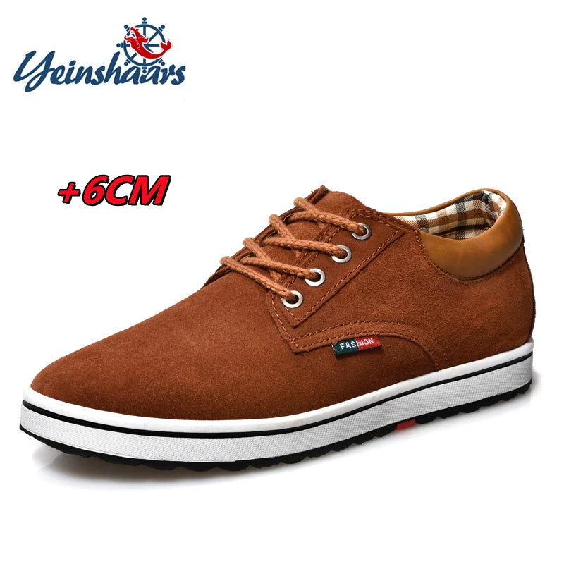 FUQIAO Men's Height Increasing Sneakers – 6cm Elevated Casual Shoes for Men