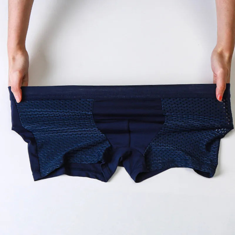 Men’s 4-Pack Mesh Transparent Boxer Shorts – Thin, Breathable, and Comfortable Underwear Set