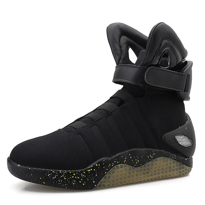 USB Rechargeable Glowing Men's High Top Sneakers – LED Light-Up Athletic Shoes for Men