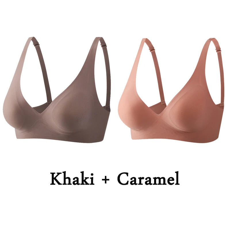 2-Pack Women’s Plus Size Seamless Wireless Bra
