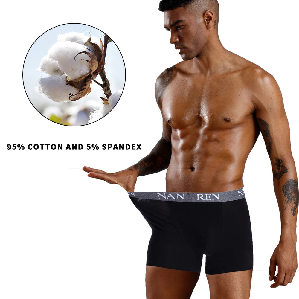 4-8 Pack Men's Cotton Boxer Shorts - Soft and Stylish Underwear - Various Design Combinations