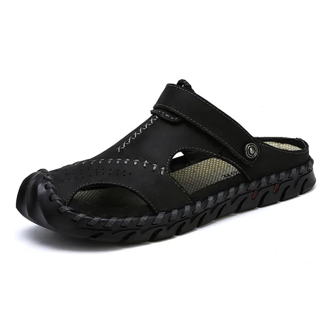 Premium Genuine Leather Men’s Casual Sandals – Comfortable & Stylish Footwear for Men