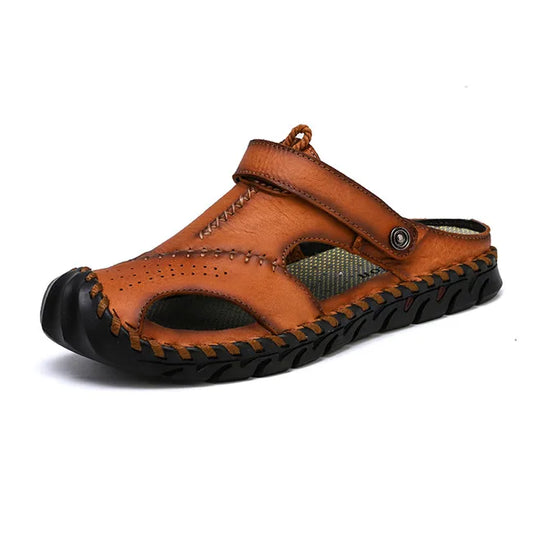 Premium Genuine Leather Men’s Casual Sandals – Comfortable & Stylish Footwear for Men