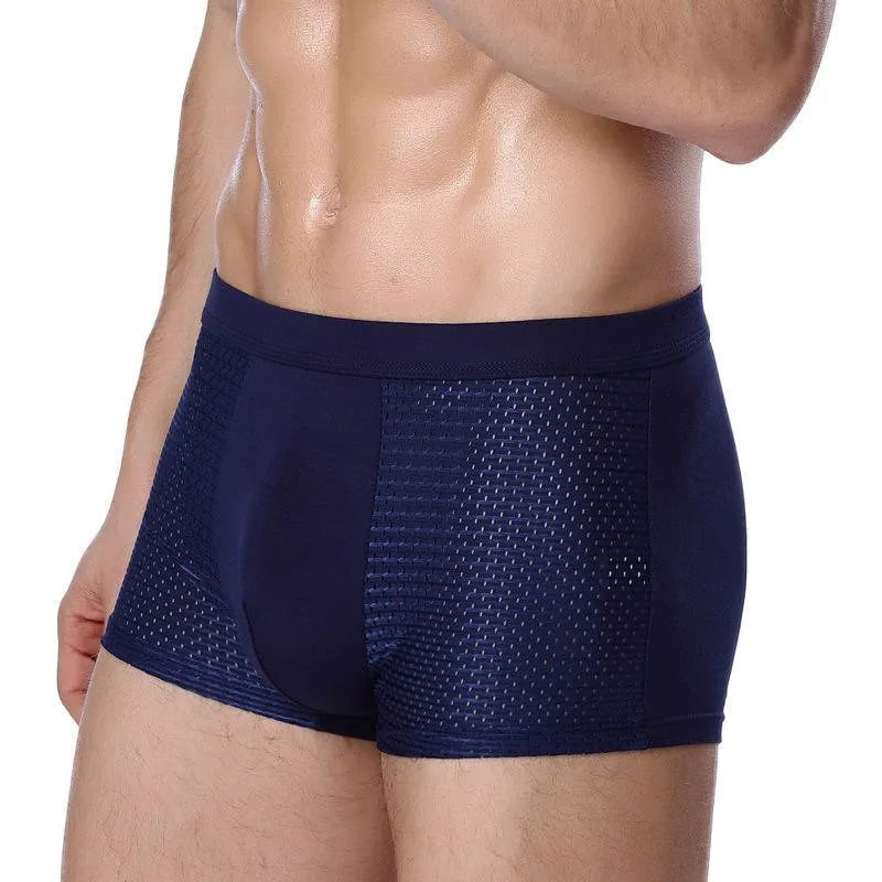 Men’s 4-Pack Mesh Transparent Boxer Shorts – Thin, Breathable, and Comfortable Underwear Set