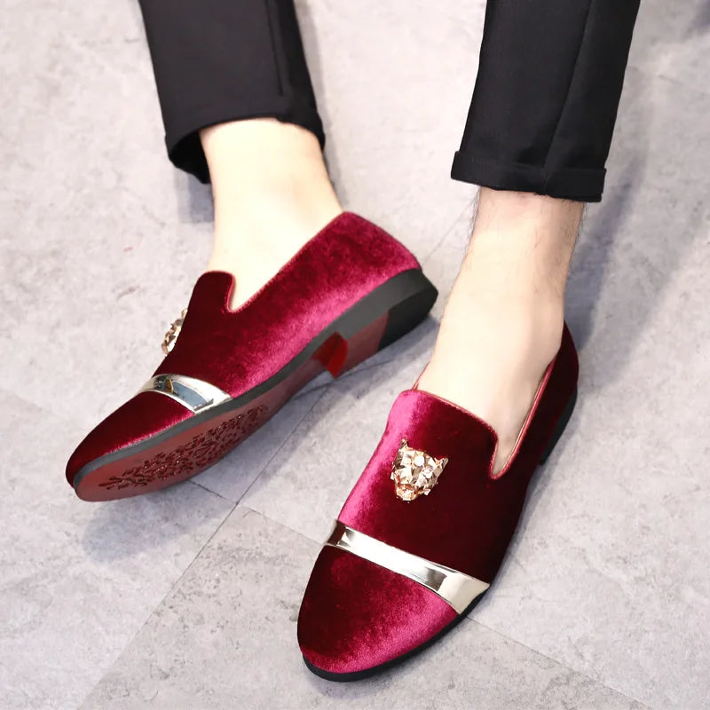 Men's Fashion Loafers With Stylish Metal Studs- Various Colors