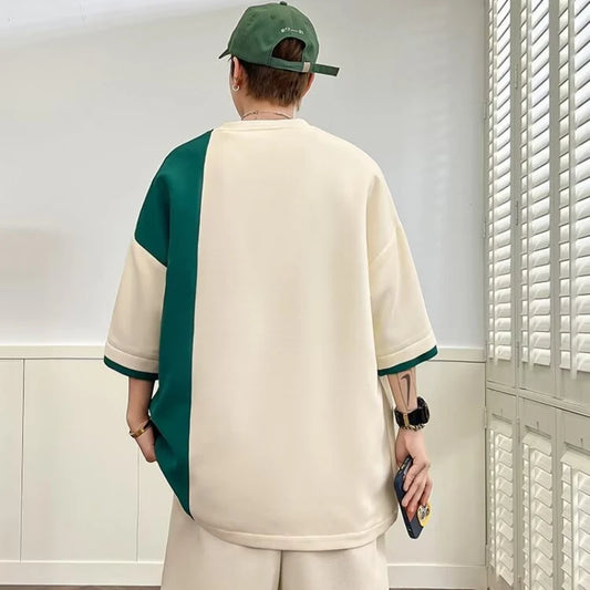 Men's Matching T-Shirt and Shorts Set - Stylish 2-Piece Outfit for Casual Wear