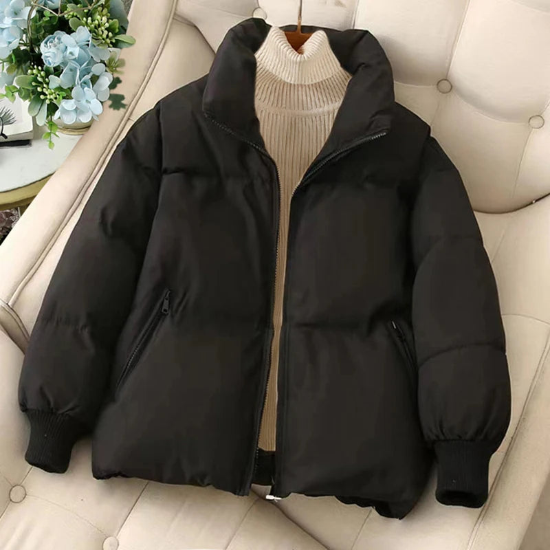 Women's Thermal Thickened Cotton-Padded Zipper Jacket