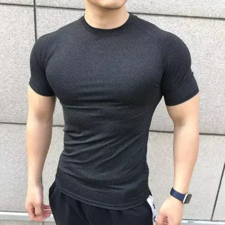 Men's Short Sleeve Fitness Compression T-Shirt - Various Colors
