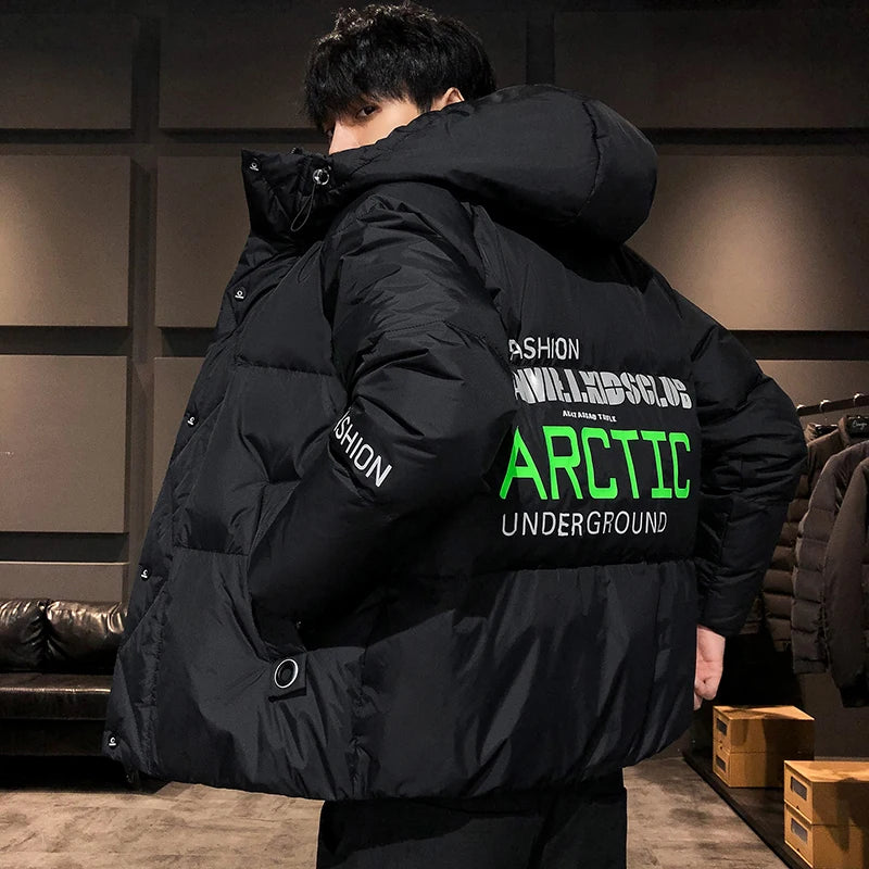 Men's Harajuku Hooded Parka Jacket - Various Colors