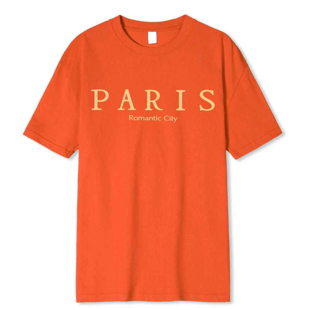 "Paris" Graphic Print Loose Fit T-Shirt For Men