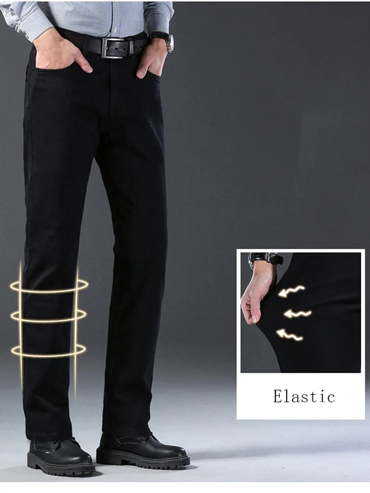 Men's Classic Stretch Slim Fit Straight Leg Denim Jeans