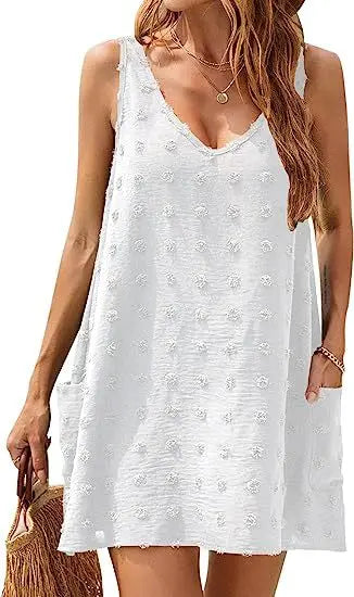 Women’s Vintage Ruffle Dress – Boho Casual Elegant Loose Fit