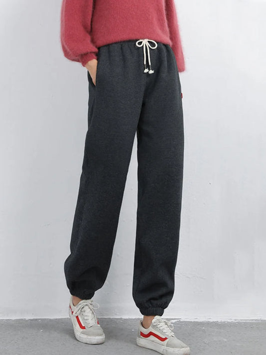 Women's Casual Style Thick Fleece Joggers