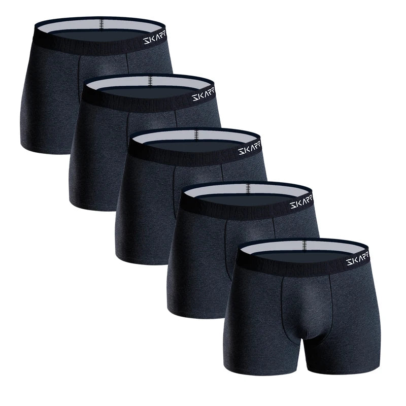 Premium 5-Pack Cotton Boxer Shorts for Men – Comfortable, Breathable Men's Underwear Set