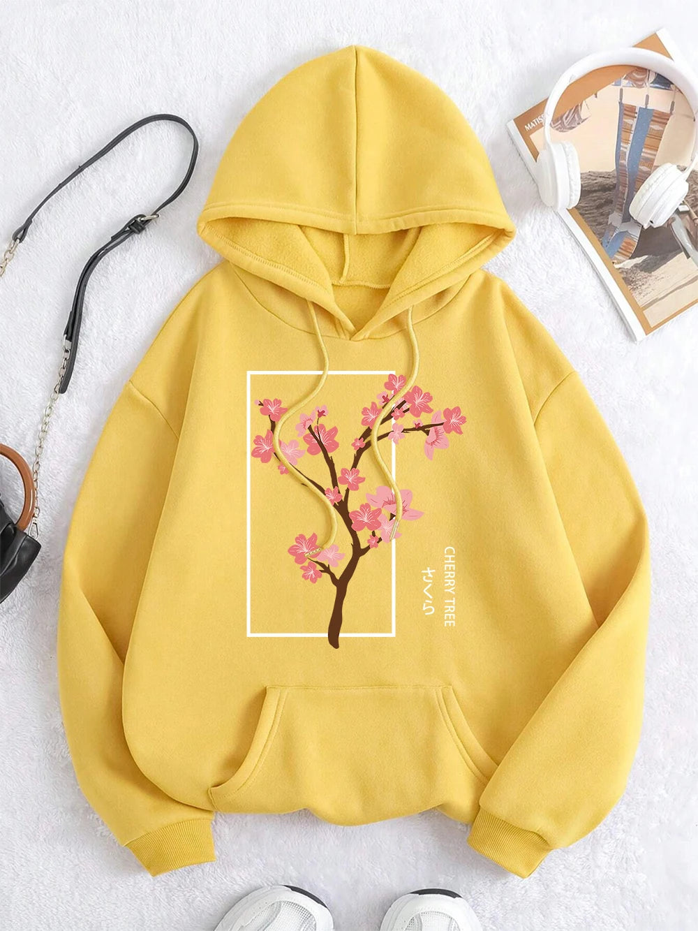 Cherry Blossom Tree in Full Bloom Women’s Loose Hoodie