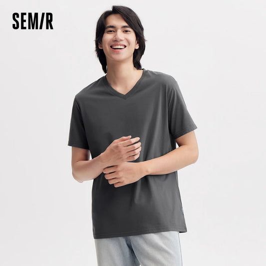 Semir Men's Slim-Fit V-Neck T-Shirt - Comfortable and Stylish Casual Wear