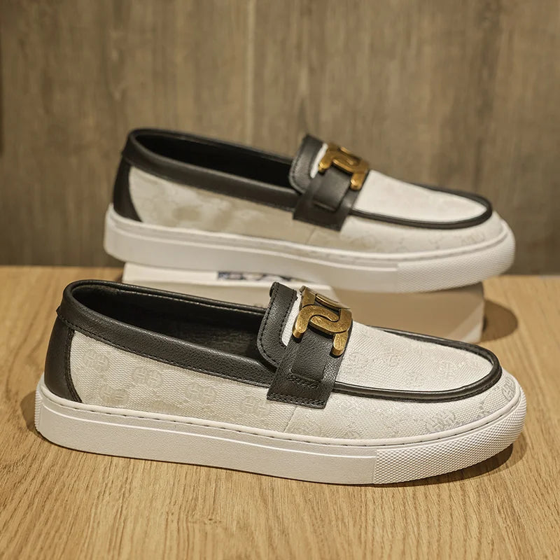 Men's Casual Low-Top Loafers - Slip-On Flat Shoes for Men