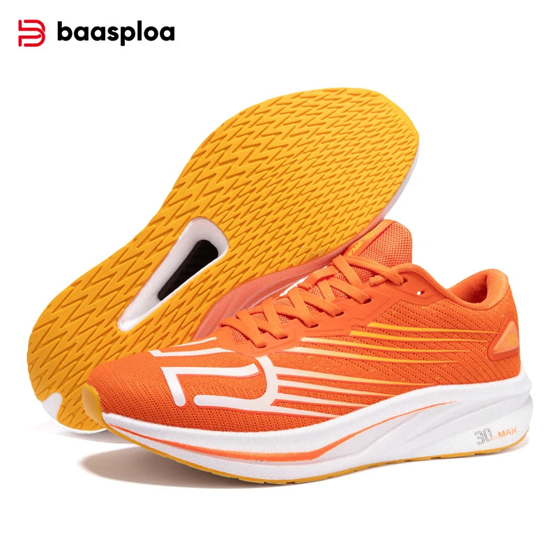 Baasploa Men's Running Shoes - Lightweight Mesh Sneakers with Carbon Plate for Enhanced Performance