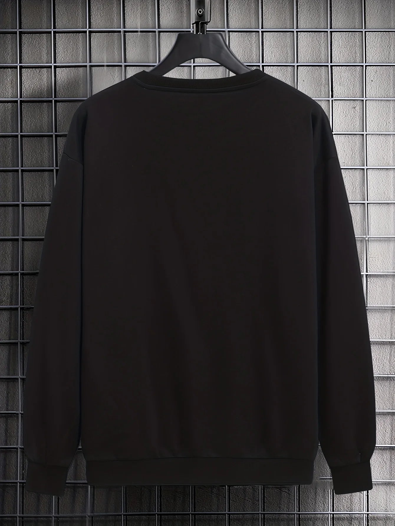 Men's Casual Loose Fit Anchor Pattern Print Sweater