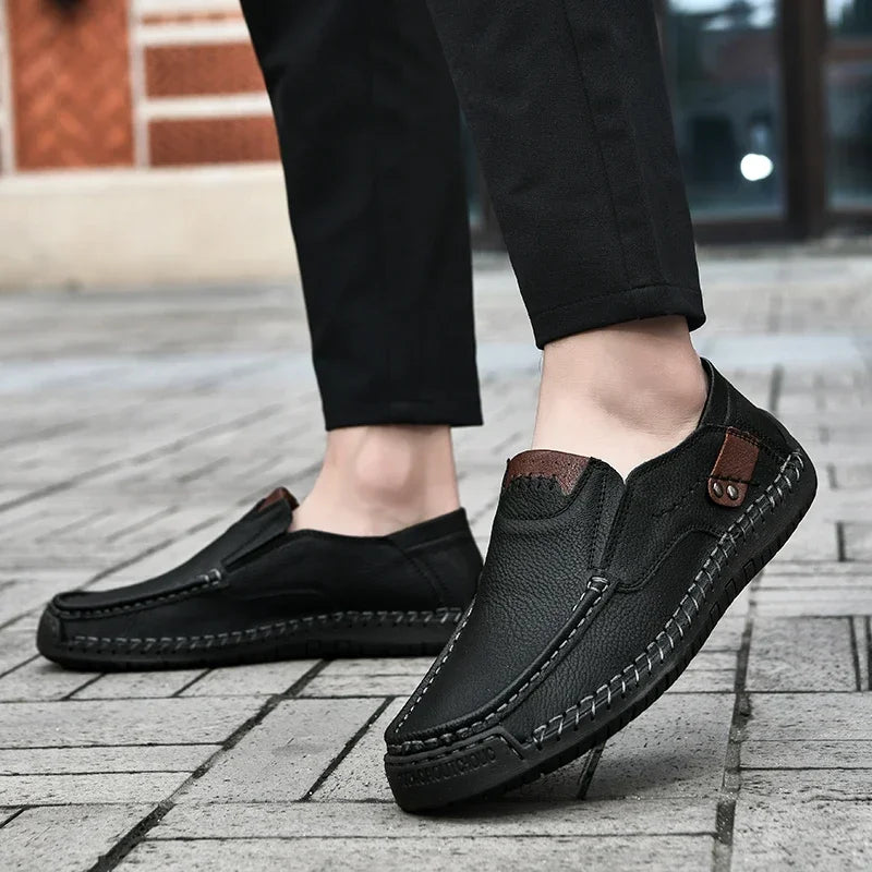 Men's Casual Slip-On Faux Leather Shoes - Various Colors