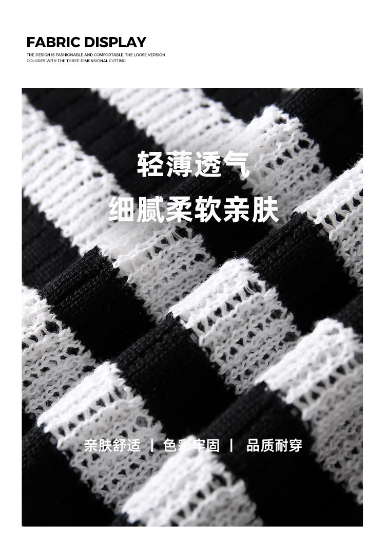 Men's Knitted Casual Sweater Shirt – Loose Fit, Breathable & Comfortable