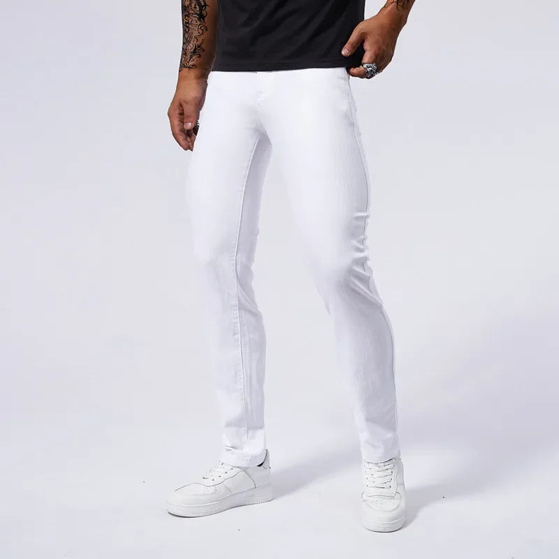 Men's Slim Fit Stretch Denim Jeans – Casual Straight-Leg Slim Fit