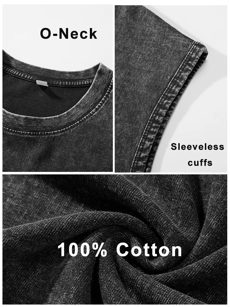 Men's Loose-Fit Cotton Tank Tops - Breathable Summer Sleeveless Vest for Men