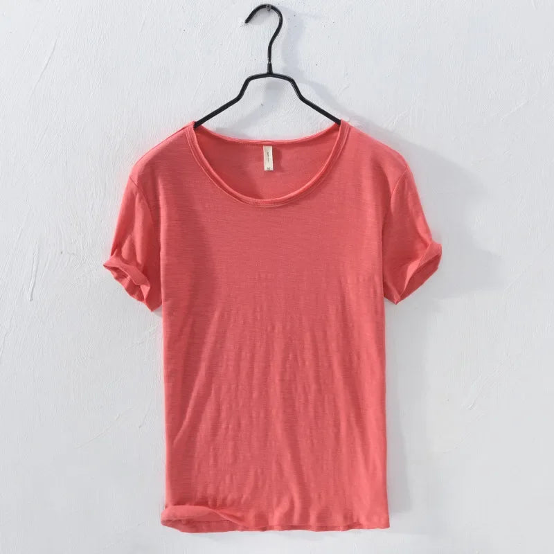 Men's Lightweight Cotton Slim-Fit T-Shirt - Breathable and Comfortable Tee