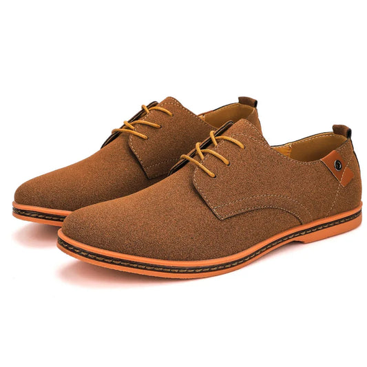 Men's Casual Faux Suede Lace-Up Shoes - Various Colors