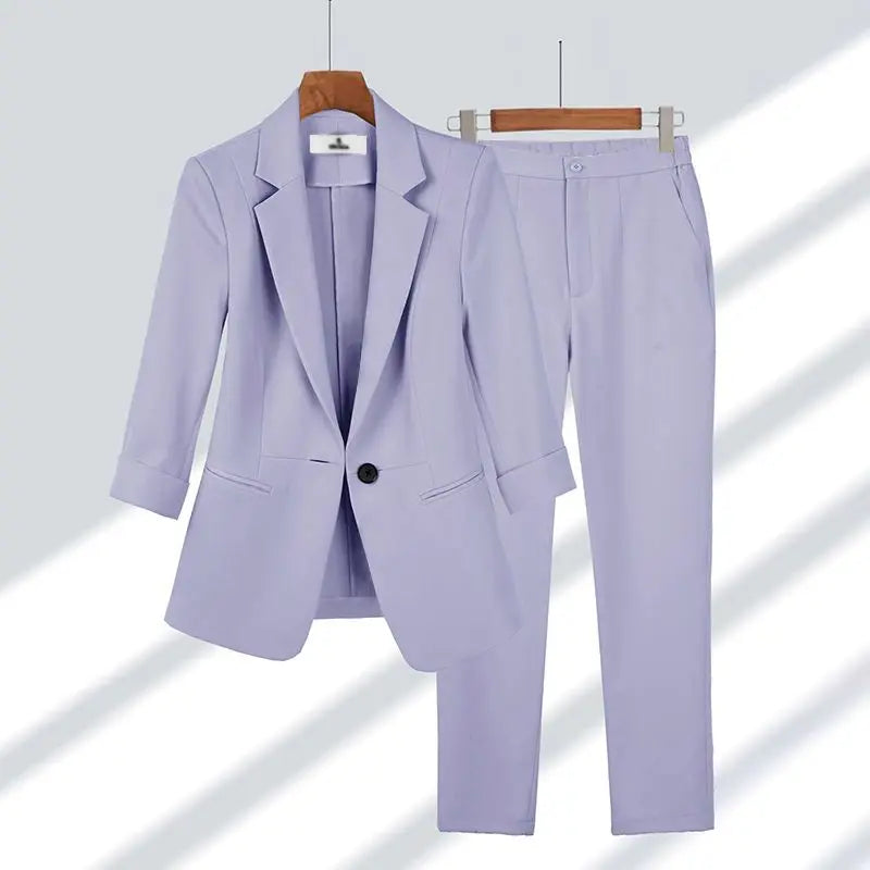 Womens Long Sleeve Pant Sets - Blazer And Pants