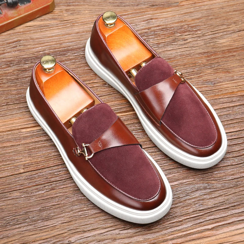 Men's Casual Slip-On Faux Leather Shoes – Comfortable & Stylish Men's Loafers