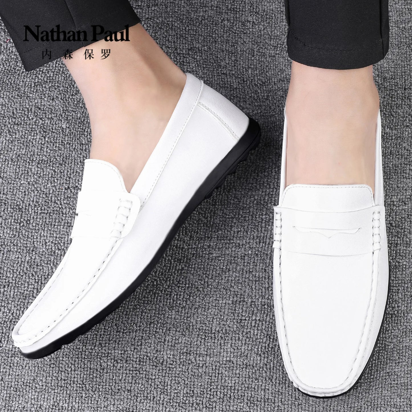 Men's Faux Leather Flat Shoes - Stylish & Comfortable Men's Flat Dress Shoes