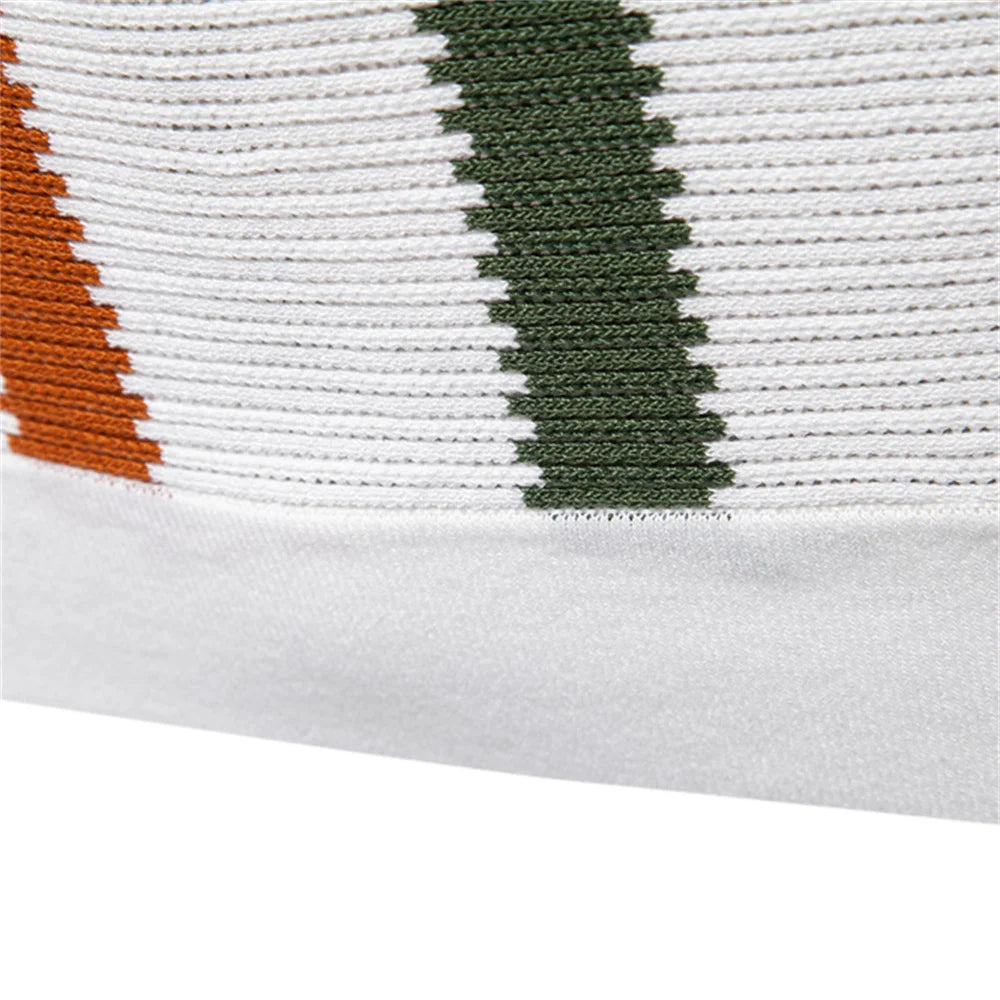 Men's Ribbed Knit Polo Shirt – Stylish Striped Casual Wear for Men