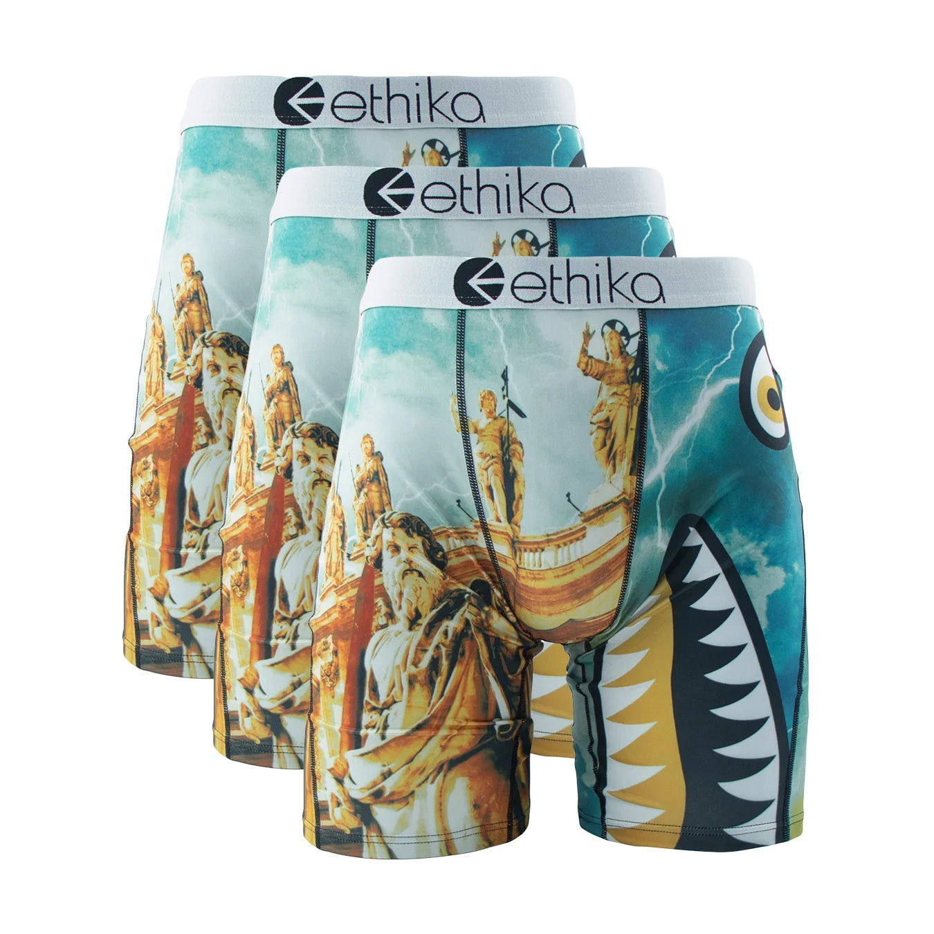 ETHIKA Men's 3-Pack Breathable Mesh Crotch Boxer Briefs