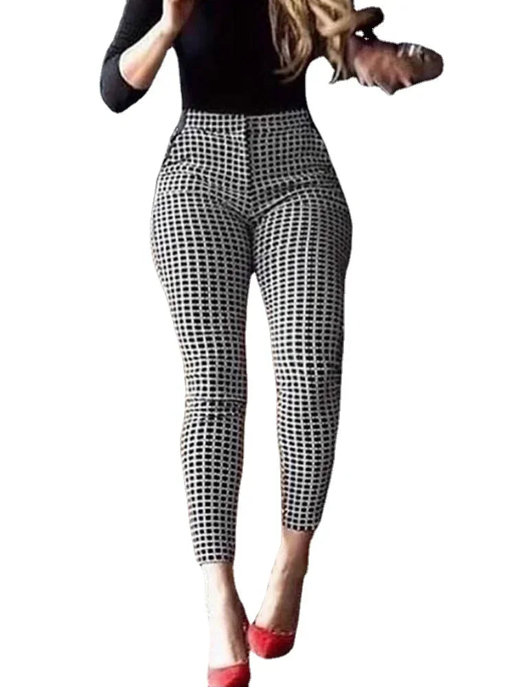 High-Waisted Skinny Trousers for Women - Casual Style
