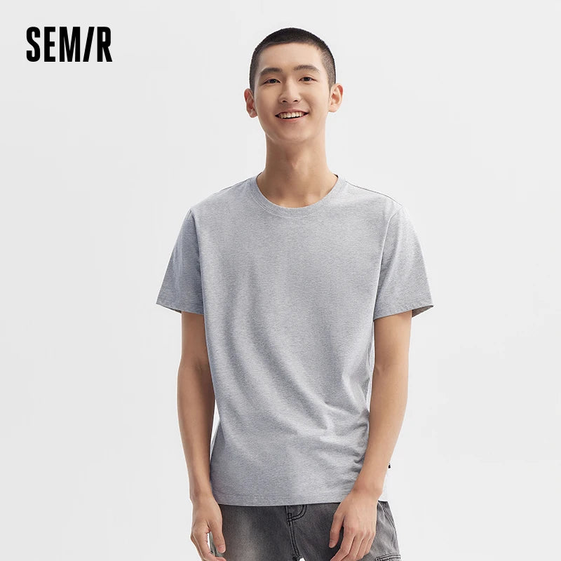 Semir Men's Slim Fit Plain T-Shirt - Comfortable Casual Wear