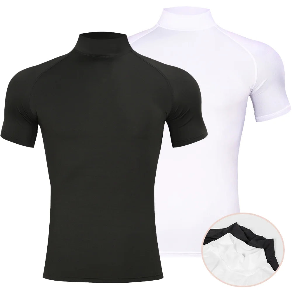Men's Compression Turtleneck Shirt – Moisture-Wicking, Quick-Dry Fitness Base Layer