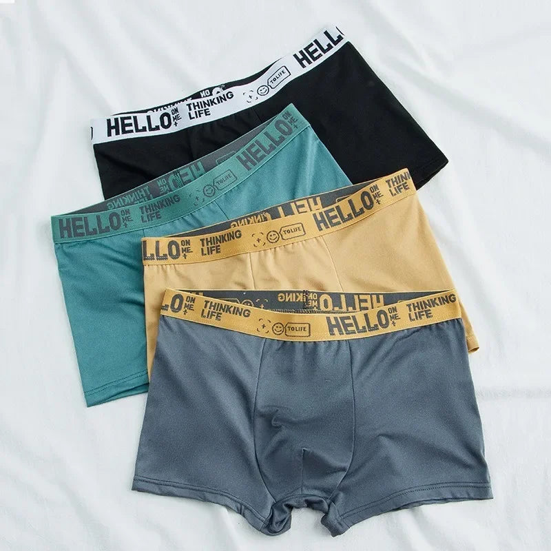 6-Piece Men's Cotton Underwear Set - Breathable Boxer Shorts - Various Colors