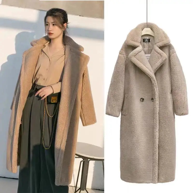 Women's Casual Loose Fit Faux Fur Coat – Thick, Warm, and Luxuriously Cozy Jacket