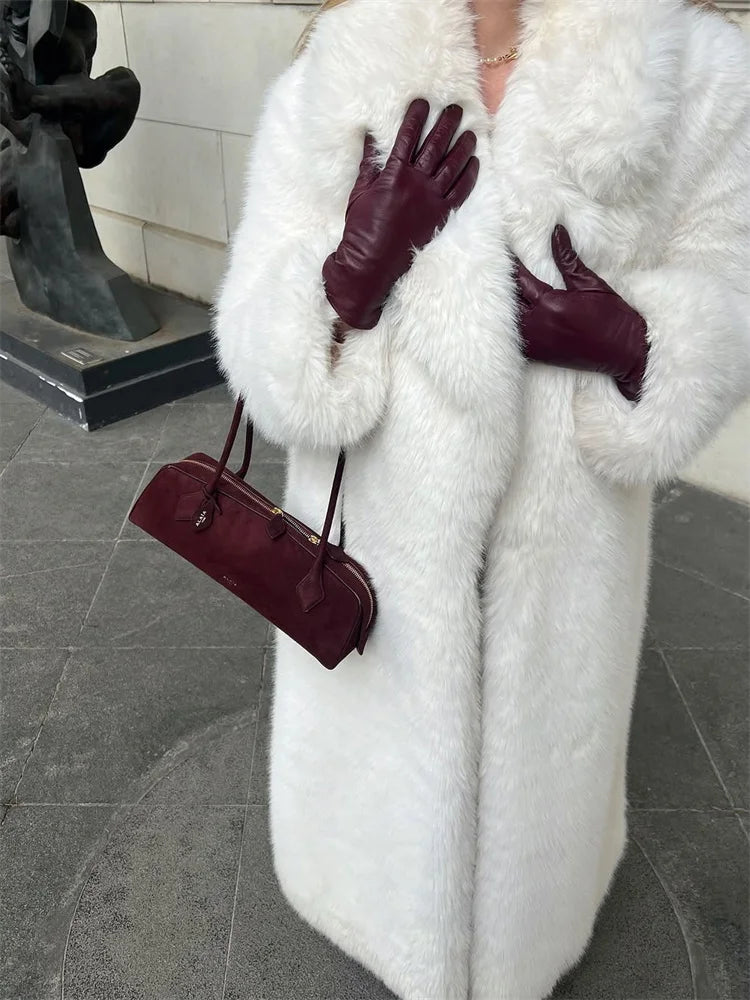 Women's Faux Fur Coat – Luxury Elegant Loose Fit Coat