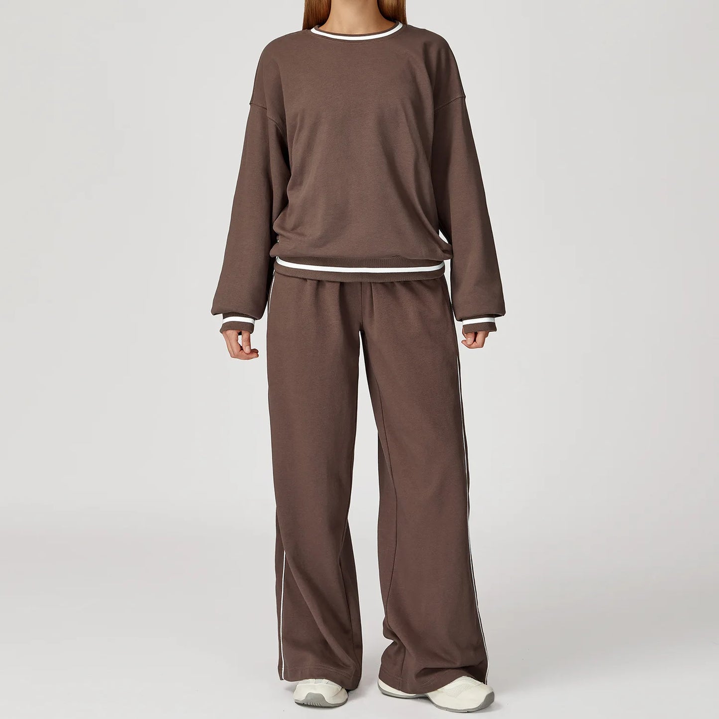 Women's Two-Piece Sweater and Sweatpants Set