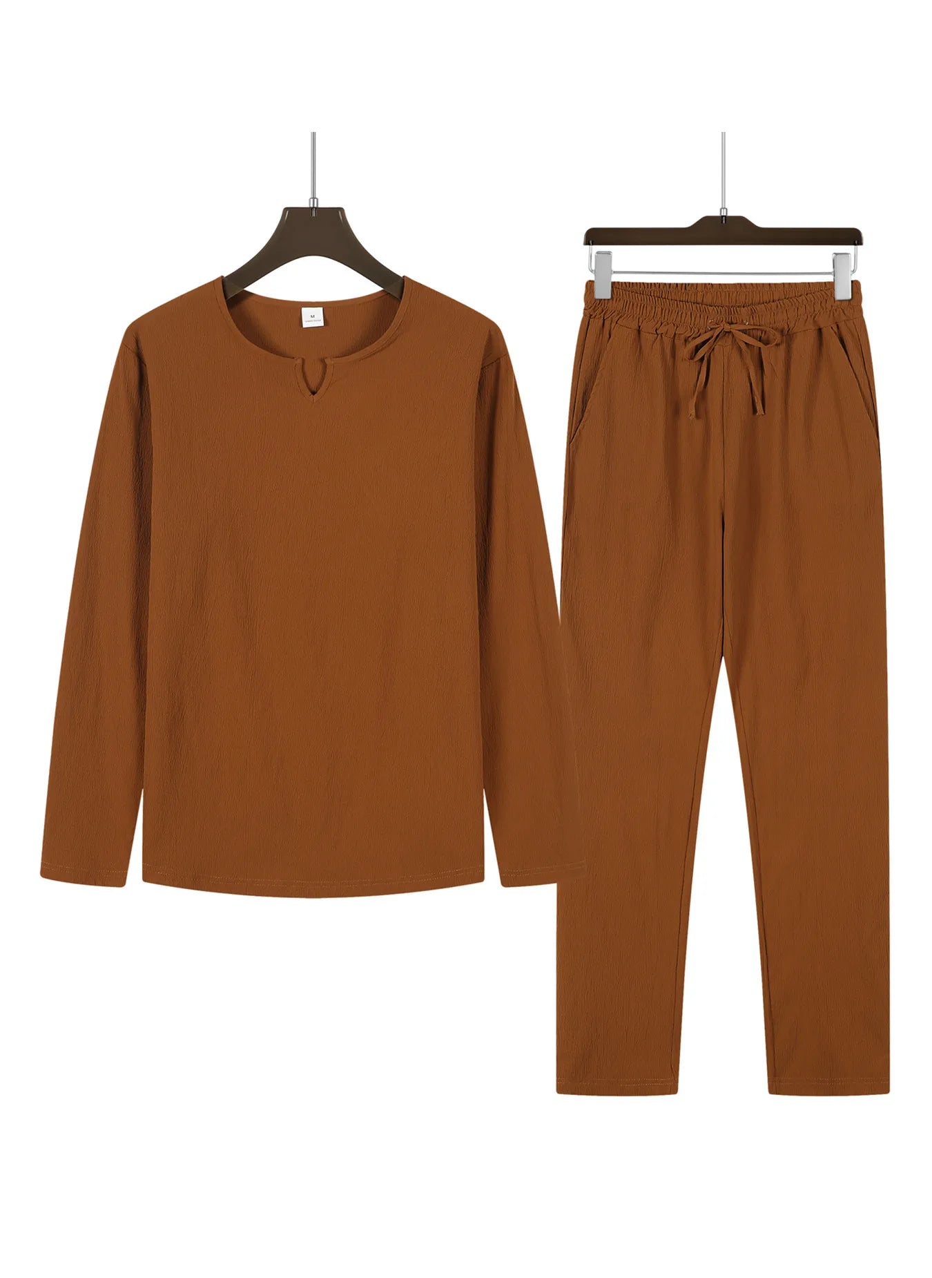 Men's 2-Piece V-Neck Sweater and Drawstring Pants Set