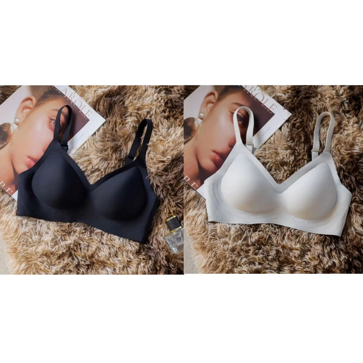Seamless Push-Up Bra with Soft Support – Thin & Compact Design