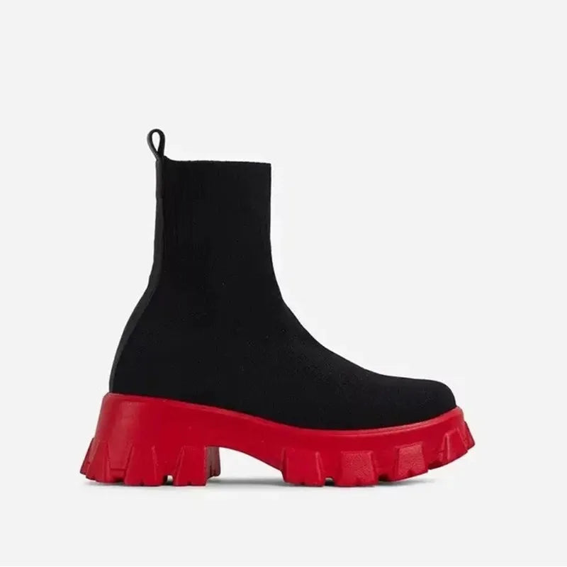 Women's Platform Ankle Slip-On Boots