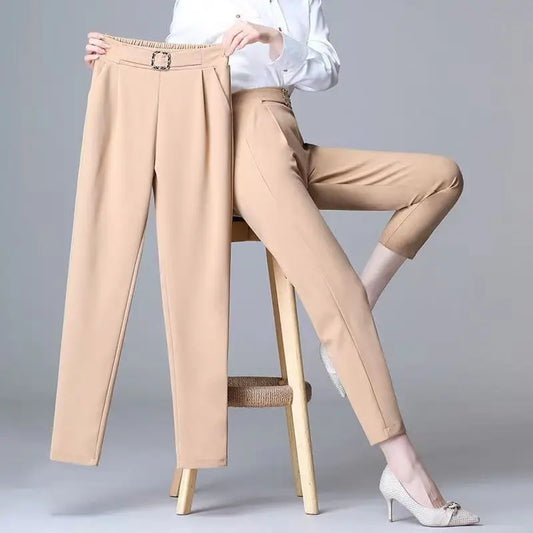 Women's High Waist Slim Fit Harem Pants