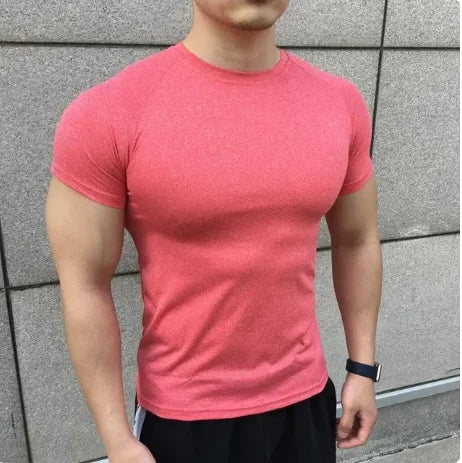 Men's Short Sleeve Fitness Compression T-Shirt - Various Colors