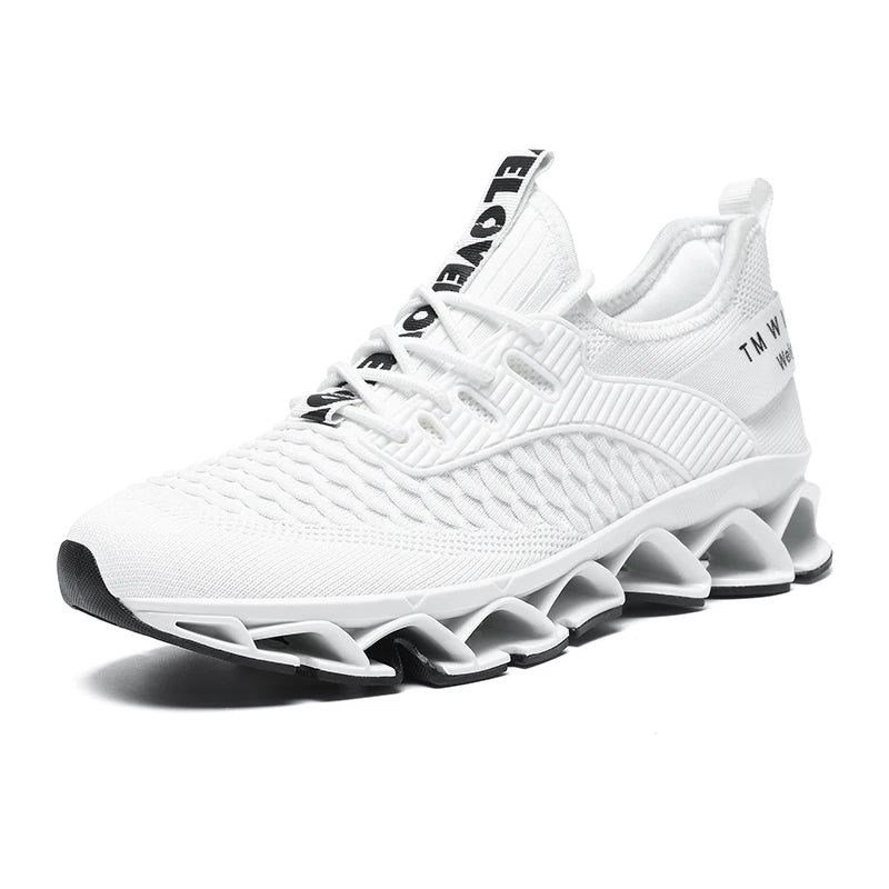 Men's Breathable Soft-Soled Lace-Up Sneakers - Comfortable & Lightweight Athletic Shoes for Men