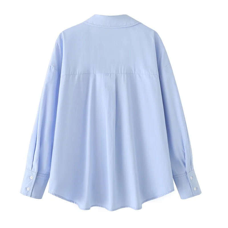 HXAO Women's Oversized Button-Up Shirt
