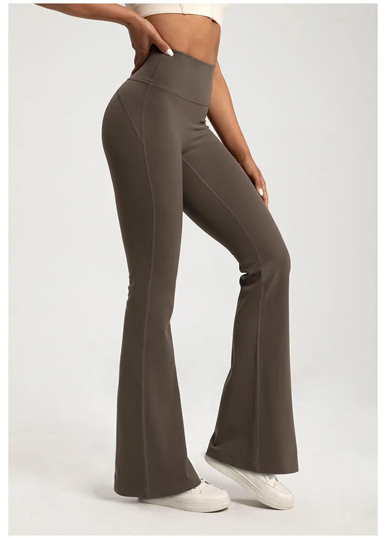 Women's High-Waisted Flared Leggings Pants